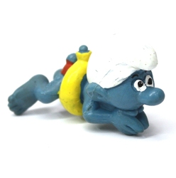 SMURFS -  SWIMMER SMURF - YELLOW AND BLUE WATER WINGS -  SCHTRUOMPFS 1977 20025