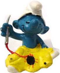SMURFS -  TAILOR SMURF - WITH RED THREAD VARIETY -  SCTROUMPFS 1980 20063