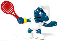 SMURFS -  TENNIS STAR SMURF - SLIGHT WEAR -  1979 SMURFS 20049