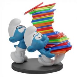 SMURFS -  THE SMURFS WITH A STACK OF BOOKS (20CM)