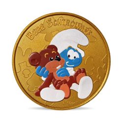 SMURFS, THE -  THE SMURFS COLORISED MINI-MEDALS: BABY SMURF -  2021 FRANCE COINS 12