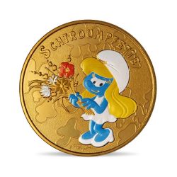 SMURFS, THE -  THE SMURFS COLORISED MINI-MEDALS: SMURFETTE -  2021 FRANCE COINS 03