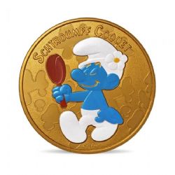 SMURFS, THE -  THE SMURFS COLORISED MINI-MEDALS: VANITY SMURF -  2021 FRANCE COINS 07