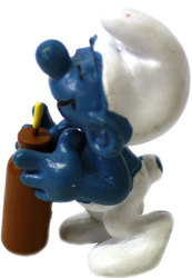 SMURFS -  THIRSTY SMURF - BROWN BOTTLE EXTREMELY RARE VARIETY 20057