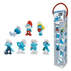 SMURFS -  TUBE OF 7 ASSORTED FIGURES 70392