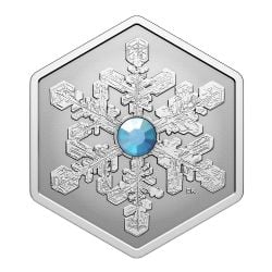 SNOW CRYSTALS -  SNOWFLAKE - BLUE CRYSTAL -  2024 CANADIAN COINS 02