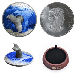 SOAPSTONE SCULPTURES -  WHALE'S TAIL -  2018 CANADIAN COINS 02
