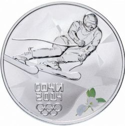 SOCHI OLYMPICS -  ALPINE SKIING -  2014 RUSSIA COINS