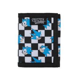 SONIC LE HÉRISSON -  CHECKERED TRIFOLD WALLET