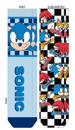 SONIC THE HEDGEHOG -  2 PAIRS OF KNIT AND SUBLIMATED SOCKS