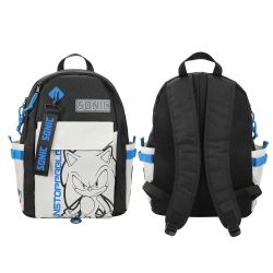 SONIC THE HEDGEHOG -  BLACK, WHITE & BLUE BACKPACK -  SEGA