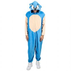 SONIC THE HEDGEHOG -  ONE PIECE COSPLAY SUIT - BLUE (ADULT)