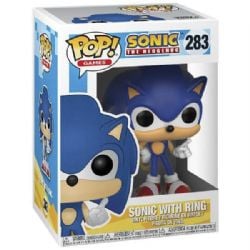 SONIC THE HEDGEHOG -  POP! VINYL FIGURE OF SONIC WITH RING (4 INCH) 283