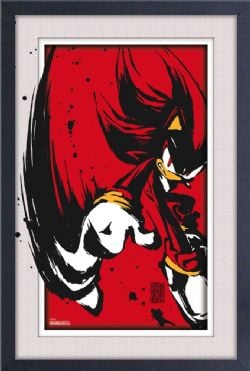 SONIC THE HEDGEHOG -  SHADOW SPLATTER - FRAMED PICTURE (WHITE) (13