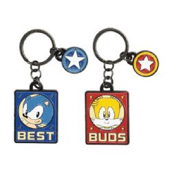 SONIC THE HEDGEHOG -  SONIC AND TAIL BESTIE KEYCHAINS