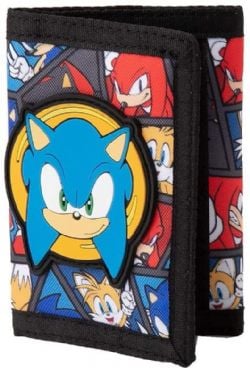 SONIC THE HEDGEHOG -  TRIFOLD WALLET WITH MODLED PATCH