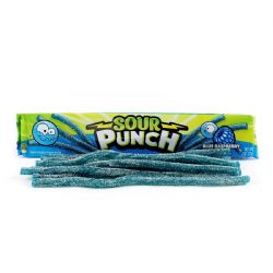 SOUR PUNCH -  BLUE RASPBERRY STRAWS (2 OZ)