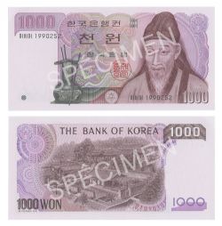 SOUTH KOREA -  1000 WON 1983 (UNC)