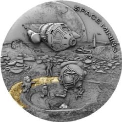SPACE MINING II -  1 DOLLAR SILVER 2019 -  2019 MINT OF POLAND COINS