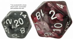 SPECIAL DICE -  20 SIDED JUMBO DICE - DIFFUSION BLOODSTONE