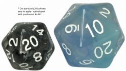 SPECIAL DICE -  20 SIDED JUMBO DICE - DIFFUSION BLUE SKY