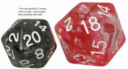 SPECIAL DICE -  20 SIDED JUMBO DICE - DIFFUSION CHERRY