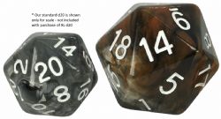 SPECIAL DICE -  20 SIDED JUMBO DICE - DIFFUSION LAVA FIELD
