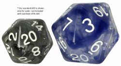 SPECIAL DICE -  20 SIDED JUMBO DICE - DIFFUSION SAPPHIRE