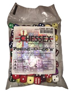 SPECIAL DICE -  CHESSEX POUND-O-D6'S