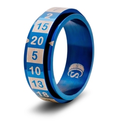 SPECIAL DICE -  D20 RING - BLUE (SIZE 8)