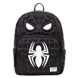 SPIDER-MAN -  BLACK & WHITHE SUIT COSPLAY QUILTED BACKPACK -  LOUNGEFLY