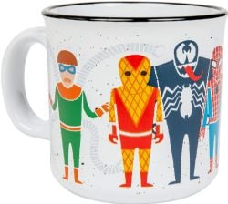 SPIDER-MAN -  COMIC CHARACTER LINE-UP, WHITE (20 OZ) -  CERAMIC CAMPER MUG