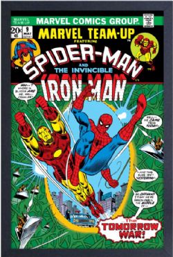 SPIDER-MAN -  IRON MAN TEAM UP - FRAMED PICTURE  (13