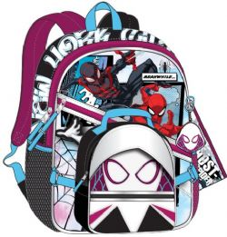 SPIDER-MAN -  SPIDER-GWEN 4 PIECES BACKPACK SET -  MARVEL