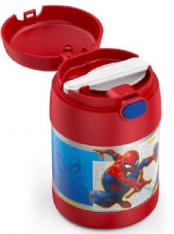 SPIDER-MAN -  THERMOS FUNTAINER - FOOD CONTAINER WITH PUSH BUTTON - PURPLE (10OZ) -  MARVEL