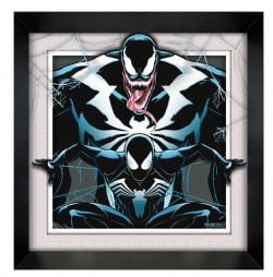 SPIDER-MAN -  VENOM SYMBIOTE - FRAMED PICTURE (WHITE) (12