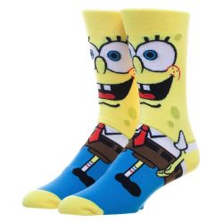 SPONGEBOB SQUAREPANTS -  ANIMIGOS 360 CHARACTER MEN'S CREW SOCKS