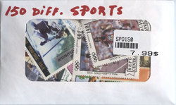 SPORTS -  150 ASSORTED STAMPS - SPORTS