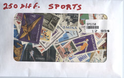 SPORTS -  250 ASSORTED STAMPS - SPORTS