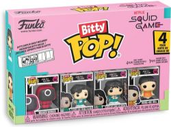 SQUID GAME -  4 PACK-TINY POP! FIGURES - MASKED WORKER, PLAYER 456, PLAYER 067 & YOUNG-HEE DOLL -  BITTY POP!