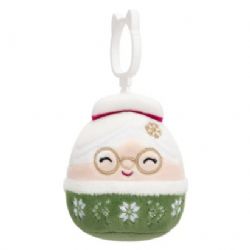 SQUISHMALLOWS -  NICOLETTE THE MRS. CLAUS WITH GREEN OUTFIT KEYCHAIN (3.5