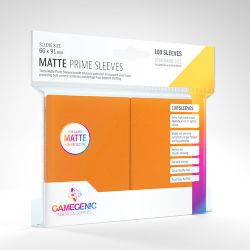 STANDARD CARD GAME -  ORANGE - MATTE PRIME SLEEVES (66MM X 91MM) (100) -  GAMEGENIC
