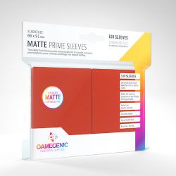 STANDARD CARD GAME -  RED - MATTE PRIME SLEEVES (66MM X 91MM) (100) -  GAMEGENIC