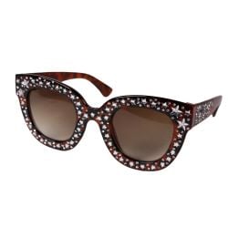 STAR ON FRAME - ROCK STAR SUNGLASSES - BROWN