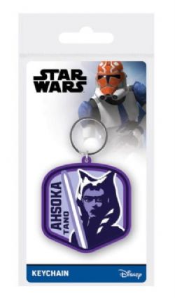 STAR WARS -  AHSOKA TANO PURPLE PVC KEYCHAIN -  CLONE WARS