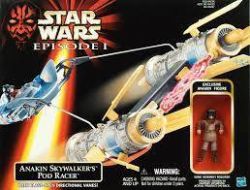 STAR WARS -  ANAKIN SKYWALKER'S POD RACER VEHICULE WITH FIGURINE (OPEN BOX)