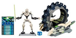 STAR WARS -  ATTACK CYCLE AND GENERAL GRIEVIOUS FIGURINE