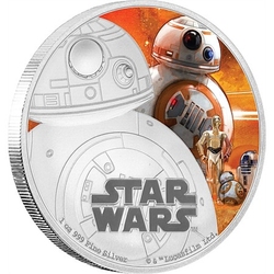 STAR WARS -  BB-8 - THE FORCE AWAKENS -  2016 NEW ZEALAND COINS 04