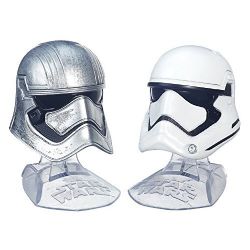 STAR WARS -  CAPTAIN PHASMA AND FIRST ORDER STORMTROOPER DIE CAST HELMETS -  THE BLACK SERIES 02
