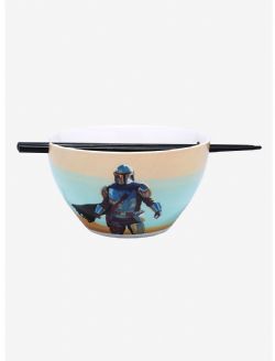 STAR WARS -  CERAMIC BOWL WITH CHOPSTICKS (6 IN.) -  THE MANDALORIAN
